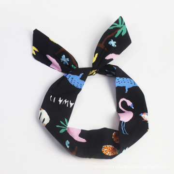 Fashion Women Hair Accessories Animal Printing Bow Rabbit Ear Headbands